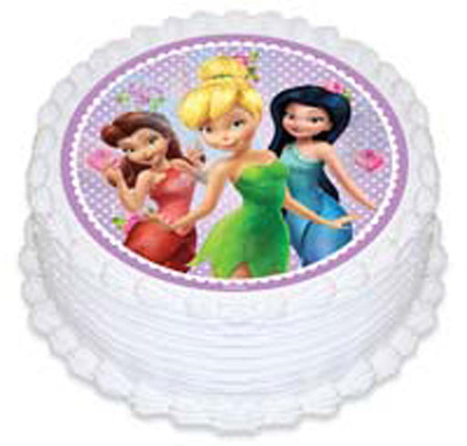 Disney Fairies Round Edible Icing Image - 6.3 Inch / 16cm
