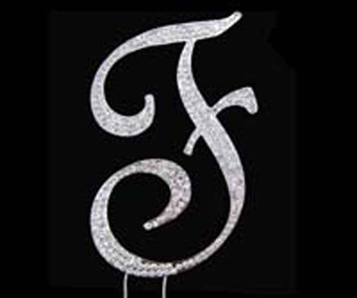 7cm Letter F - Diamante Topper