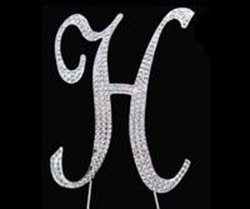 7cm Letter H - Diamante Topper