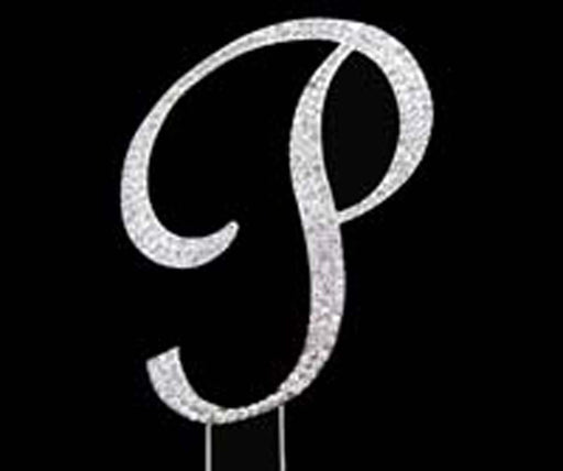 7cm Letter P - Diamante Topper