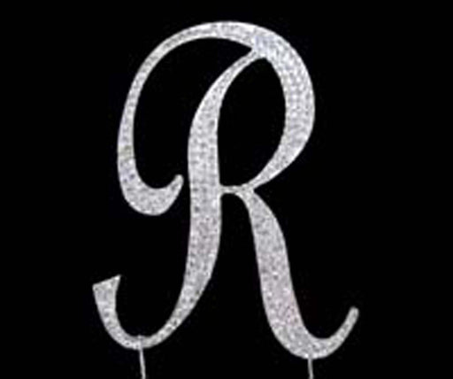 7cm Letter R - Diamante Topper