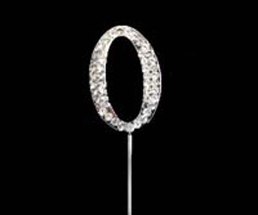 4.5cm Number 0 - Diamante Topper