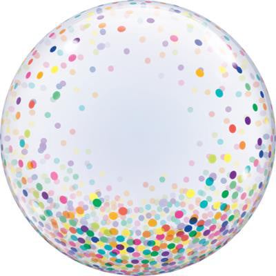 Confetti Coloured 24''/61Cm Bubble Balloon
