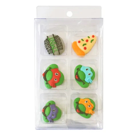 Ninja Turtles | Sugar Decorations | 6 Piece Pack