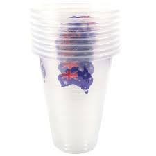 Australia Day Plastic Cups 6 Pack