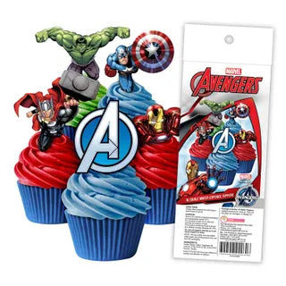 The Avengers Edible Wafer Cupcake Toppers 16 Piece Pack