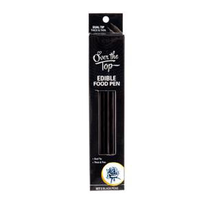 Over The Top Gourmet Food Pens Black 2 Pack Dual Tip