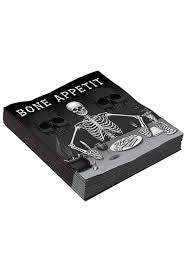 Bone Appetit Halloween Napkins 16 Pcs