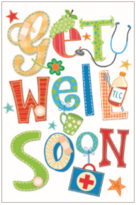 Get Well Soon Elegance Greeting Card