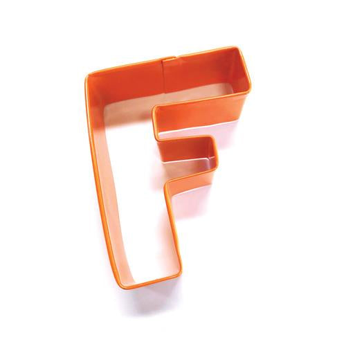Letter F Cookie Cutter Orange