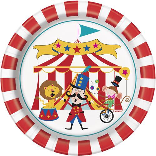 Circus Carnival 7 Inch Plates Pack of 8