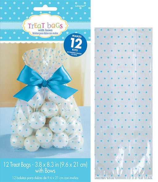 Baby Shower Cello Treat Bags - Blue Pack Of 12