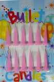 Baby Pink Bullet Candles Pack of 12