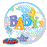 Baby Boy Blue Dots Bubble Balloon 22"/55cm