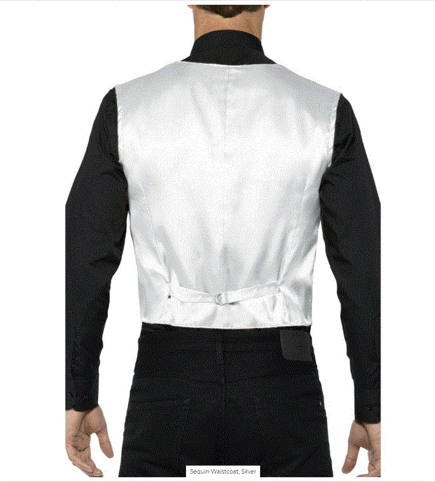 Silver Sequin Waistcoat