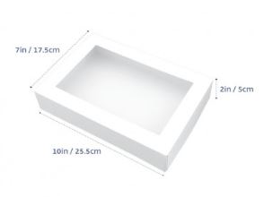 Biscuit Box 10x7x2 Inches With Partial Clear Lid
