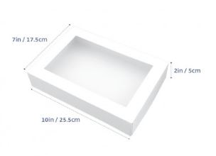 Biscuit Box 10x7x2 Inches With Partial Clear Lid