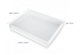 Biscuit Box 12.5x10x2 Inches With Clear Lid