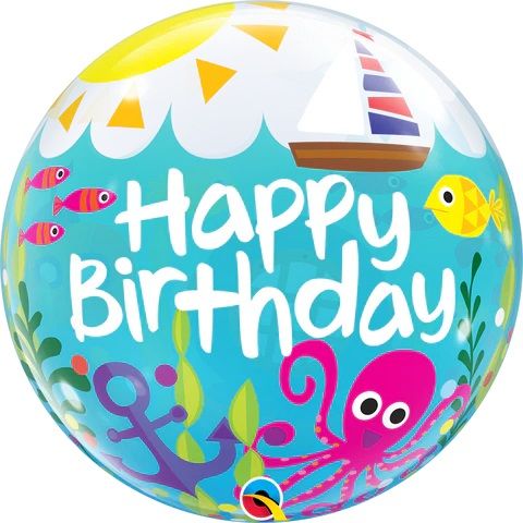 Birthday Maritime Fun Bubble 22"