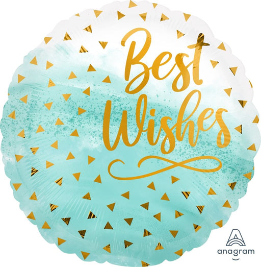 Best Wishes Gold Confetti 18" Foil