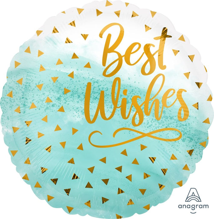 Best Wishes Gold Confetti 18" Foil