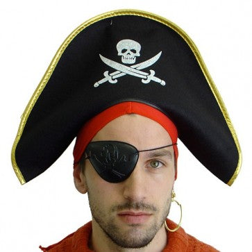 Pirate Hat With Gold Trim