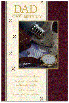 Elegance Card Happy Birthday Dad