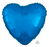 Heart Shape Foil Metallic Blue 45cm