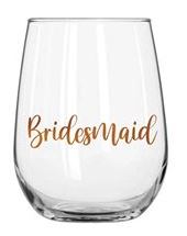 Bridesmaid Stemless Wine Glass 600ml