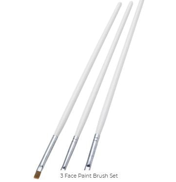 3 Face Paint Brush Set