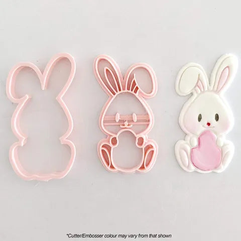 Bunny With Egg Cookie Cutter and Embosser