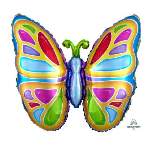 Foil Supershape Bright Butterfly 25''