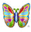 Foil Supershape Bright Butterfly 25''