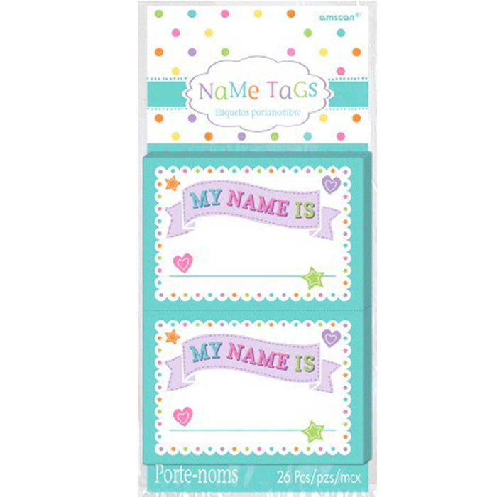 Baby Shower My Name Is Tags 26Pcs