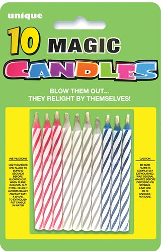 10 Magic Spiral Relighting Candles