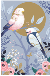 Birds Blue Moon Greeting Card