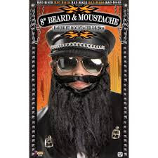 8'' Bad Biker Beard And Moustache