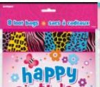Party Loot Bags 8 Pack - Happy Birthday