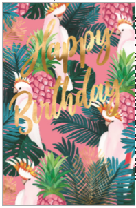 'Happy Birthday' Jungle Foliage Birthday Card