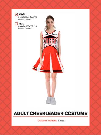 Cheerleader Adult Costume