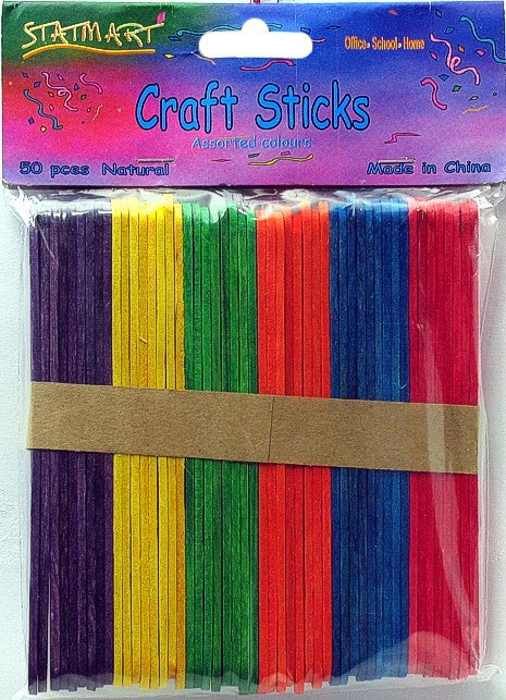 PADDLE POP STICKS COLOURED