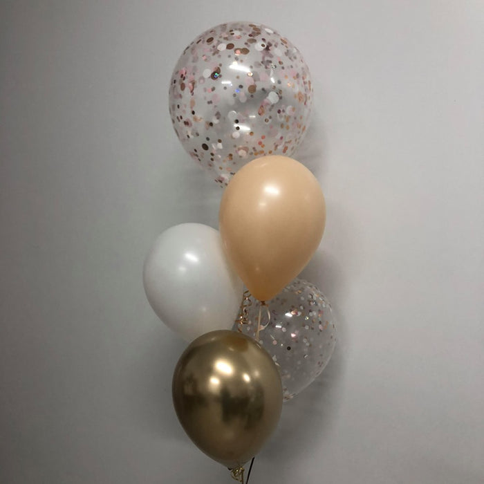 Confetti Balloon Bouquet 18"/40cm with 4 Plain