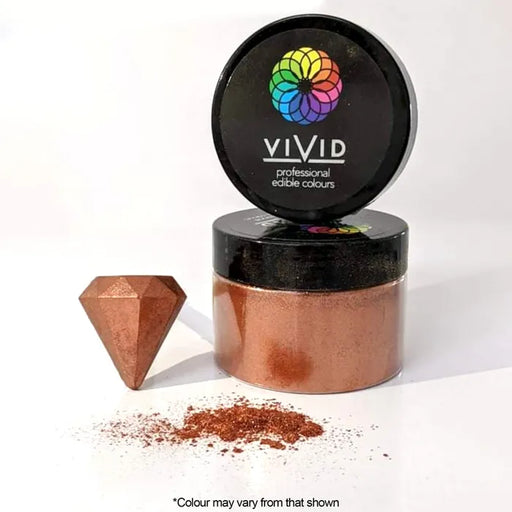 Vivid Shimmer Copper Edible Metallic Dust 50 Grams