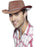 Brown Flocked Cowboy Hat