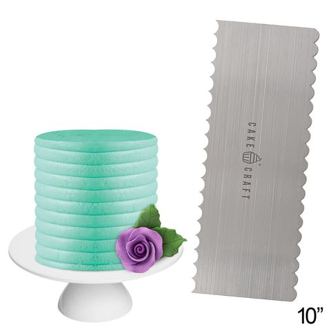 Buttercream Comb Curve Stripes 10 Inch