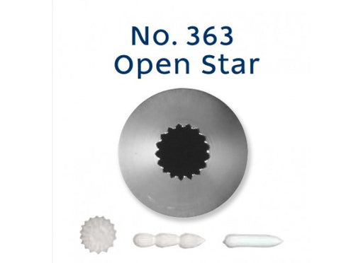 Loyal No. 363 Open Star Standard Stainless Steel Piping Tip