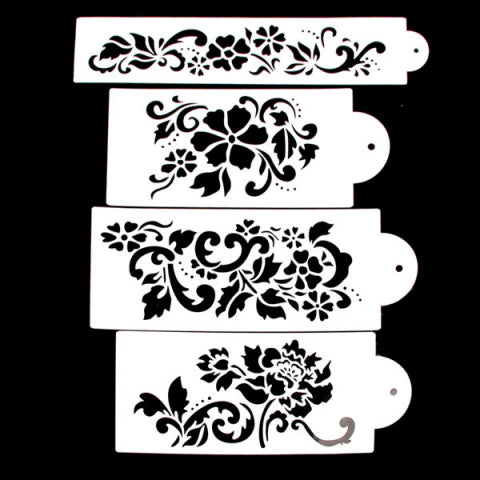 Floral Stencil Set | 4 Pieces