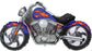 Foil Shape 35" Motorbike Blue