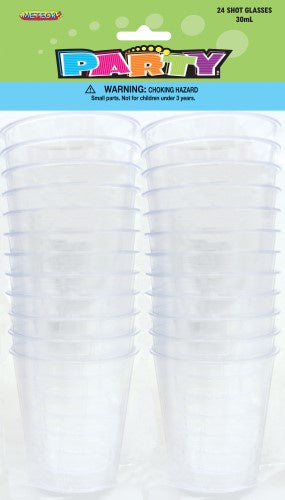 24 Clear Shot glasses 30ml