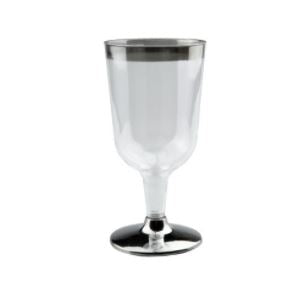 Wine Glasses With Silver Rim